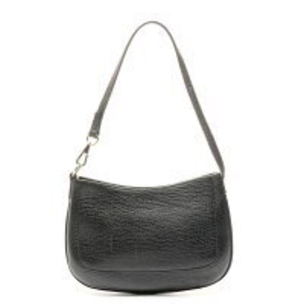 Loewe Leather One Shoulder Hobo Bag Black